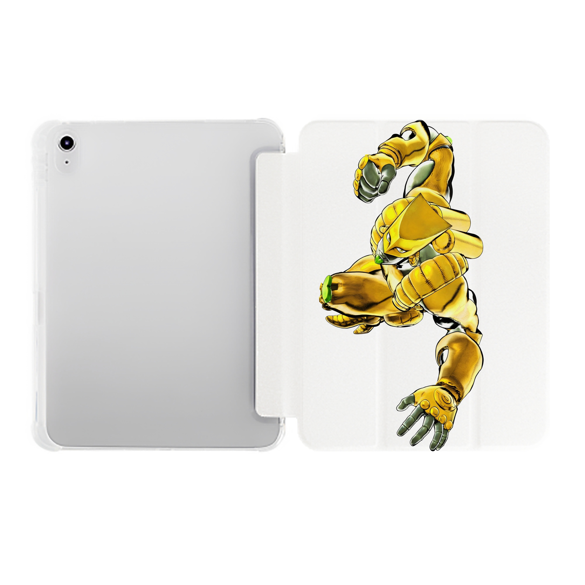 （画像用） ジョジョの奇妙な冒険 ディオ?ブランドー JoJo's Bizarre Adventure Dio Brando IPad ケース ペン収納付き 三つ折りスタンド PUレザー×シリコン 対応機種9.5/10.5/10.9インチ